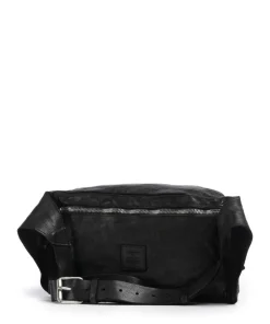 Umhängetasche genarbtes Rindsleder schwarz