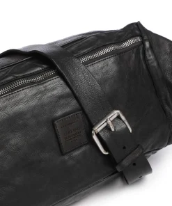 Umhängetasche genarbtes Rindsleder schwarz