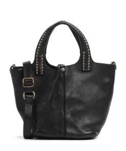 Umhängetasche genarbtes Rindsleder schwarz