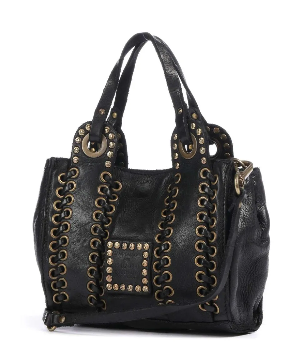 Umhängetasche genarbtes Rindsleder schwarz