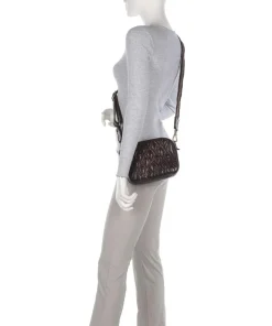 Umhängetasche genarbtes Rindsleder dunkelbraun