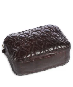 Umhängetasche genarbtes Rindsleder dunkelbraun