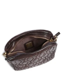 Umhängetasche genarbtes Rindsleder dunkelbraun