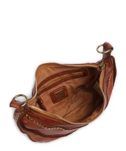 Umhängetasche genarbtes Rindsleder cognac