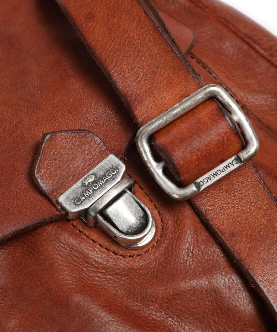 Umhängetasche genarbtes Rindsleder cognac