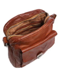 Umhängetasche genarbtes Rindsleder cognac