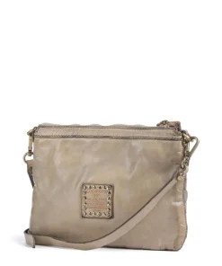 Umhängetasche genarbtes Rindsleder grau