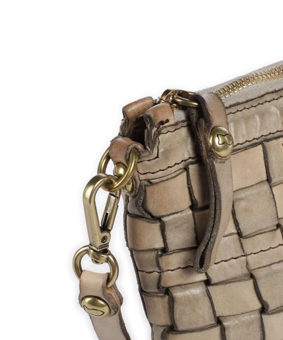 Umhängetasche genarbtes Rindsleder grau