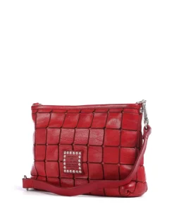 Umhängetasche genarbtes Rindsleder rot