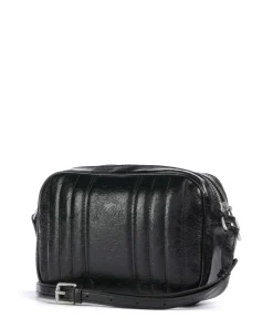 Umhängetasche Lederimitat schwarz