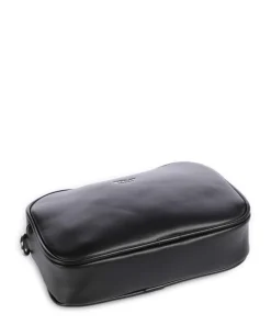 Umhängetasche Lederimitat schwarz