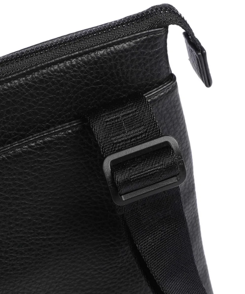 Umhängetasche Lederimitat schwarz