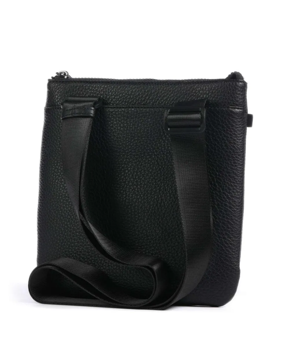 Umhängetasche Lederimitat schwarz