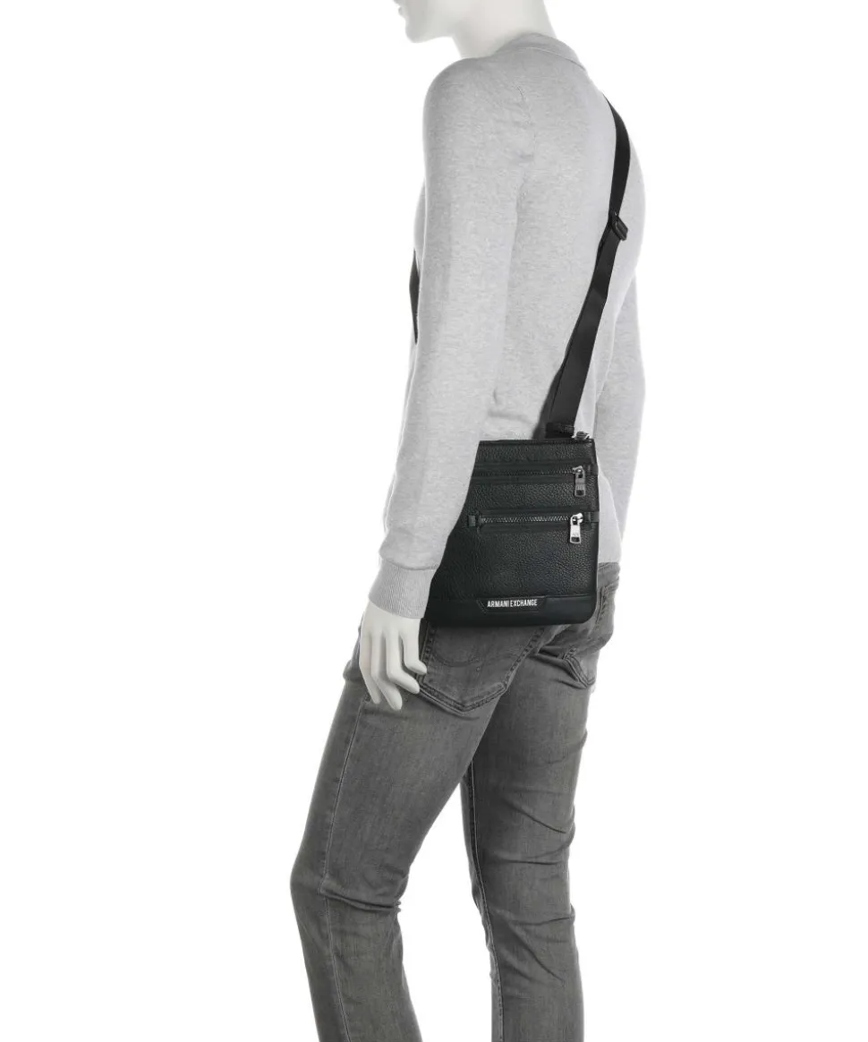 Umhängetasche Lederimitat schwarz