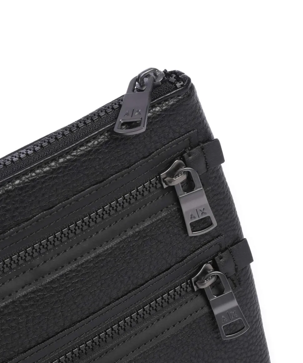 Umhängetasche Lederimitat schwarz