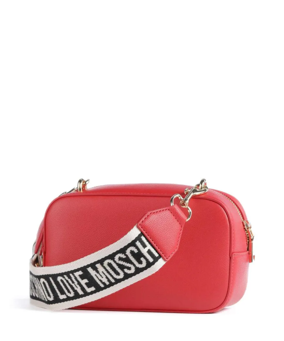 Umhängetasche Lederimitat rot