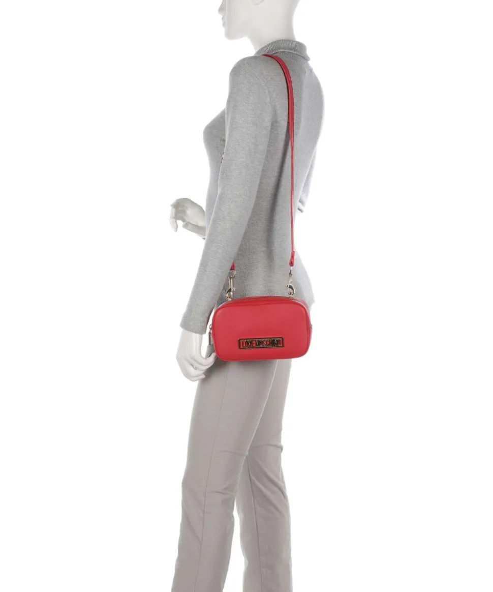 Umhängetasche Lederimitat rot