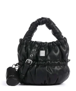 Umhängetasche Lederimitat schwarz