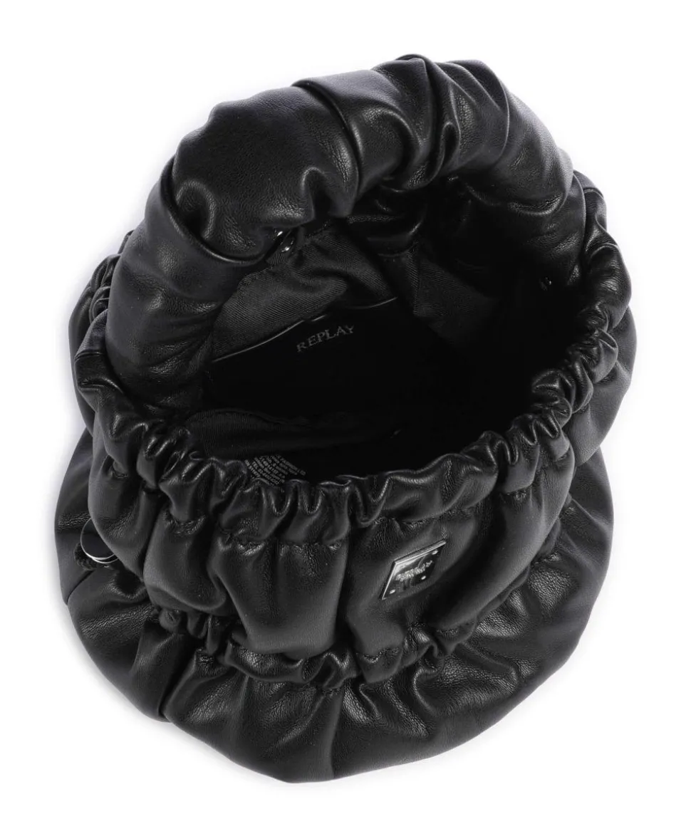 Umhängetasche Lederimitat schwarz