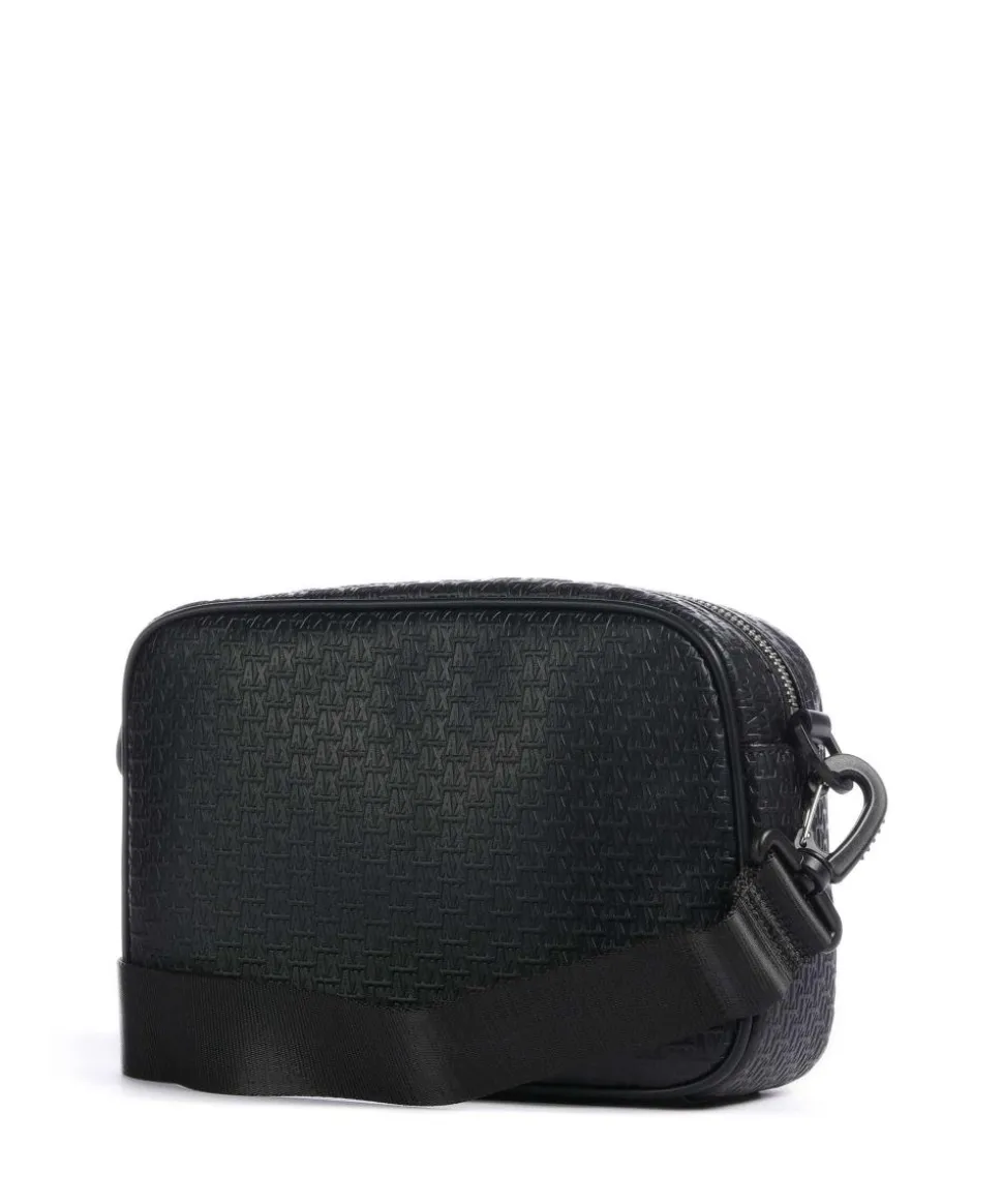 Umhängetasche Lederimitat schwarz