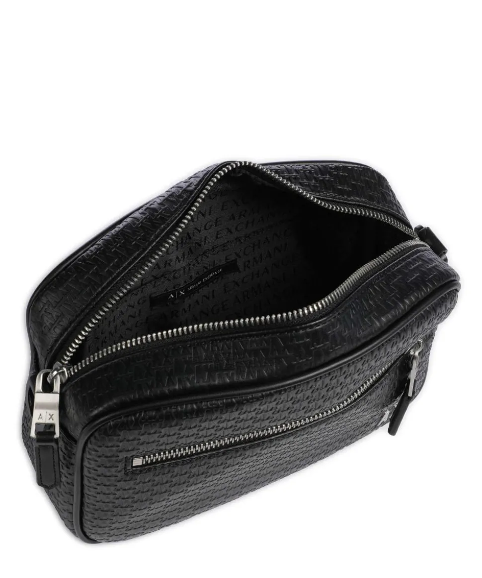 Umhängetasche Lederimitat schwarz