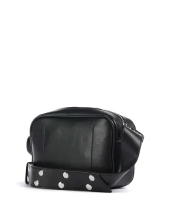 Umhängetasche Lederimitat schwarz