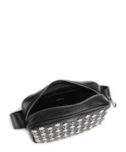 Umhängetasche Lederimitat schwarz