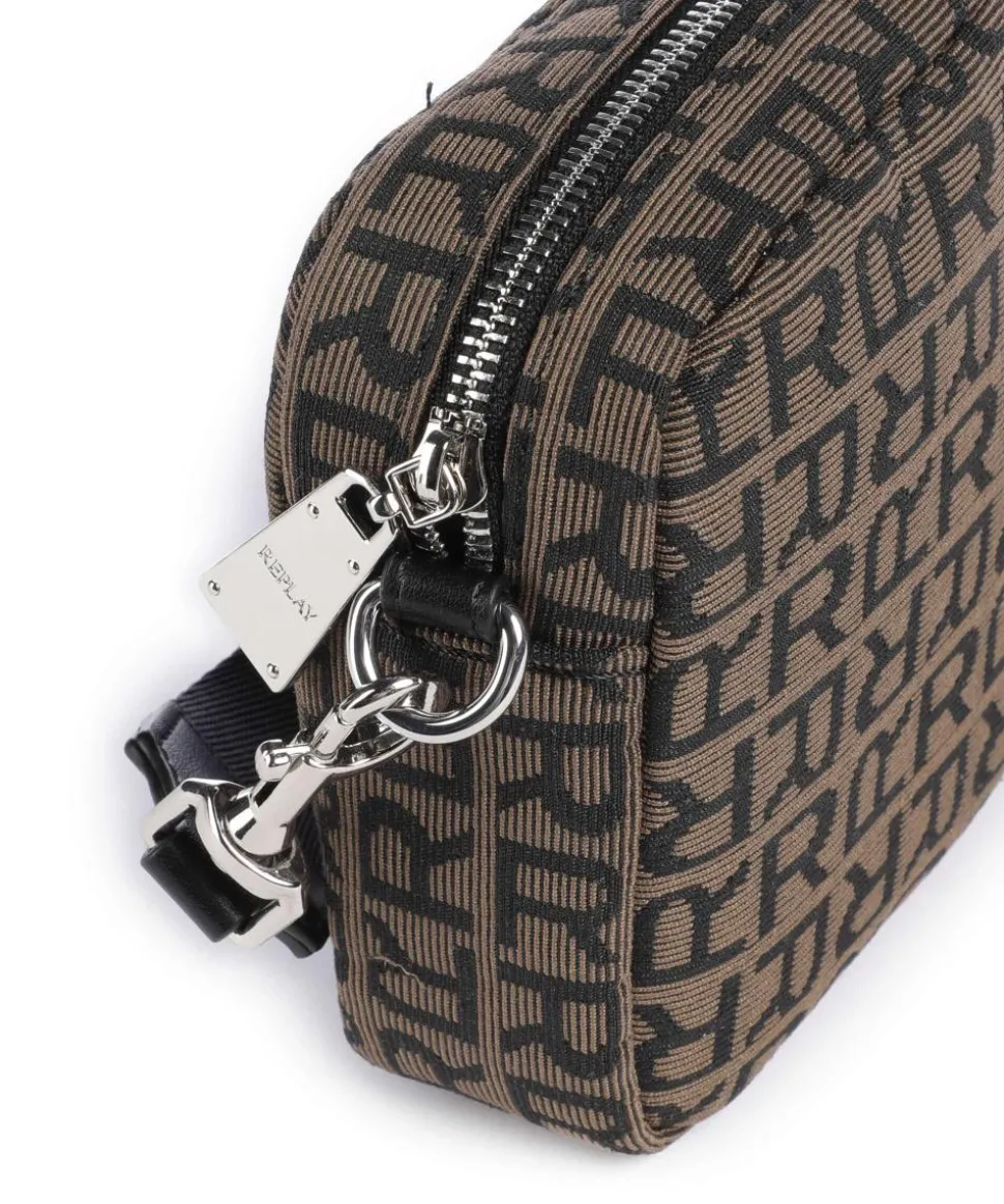 Umhängetasche Polyester braun