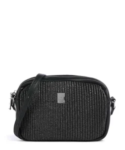 Umhängetasche Polypropylen, Lederimitat schwarz