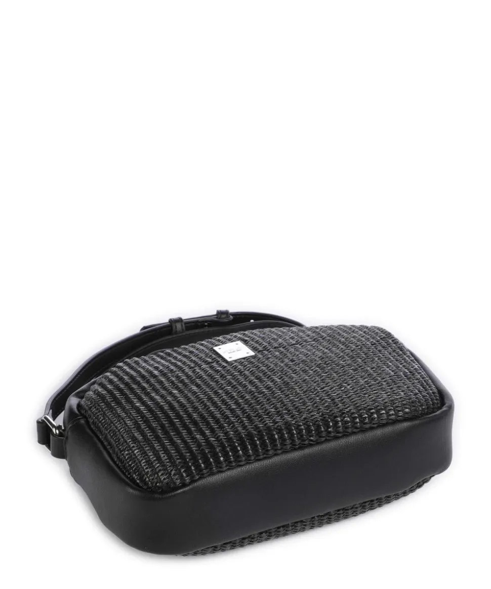 Umhängetasche Polypropylen, Lederimitat schwarz