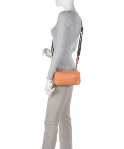 Umhängetasche Rindsleder apricot