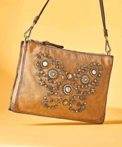 Umhängetasche Rindsleder beige