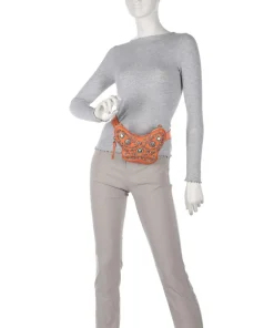 Umhängetasche Rindsleder orange