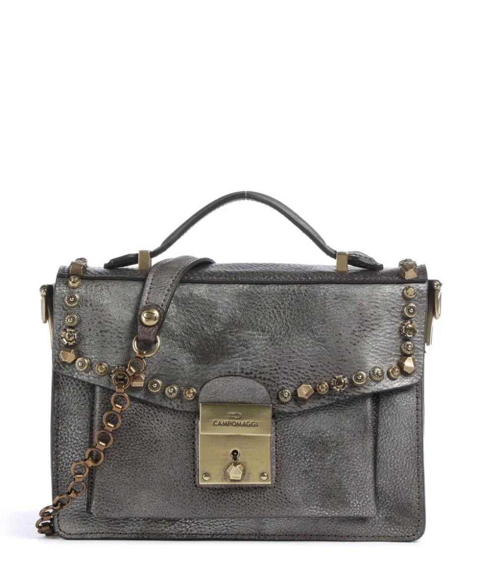 Umhängetasche Rindsleder platin