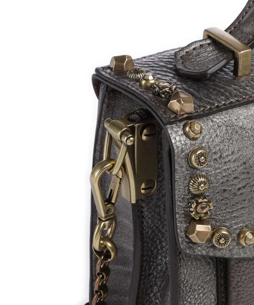 Umhängetasche Rindsleder platin