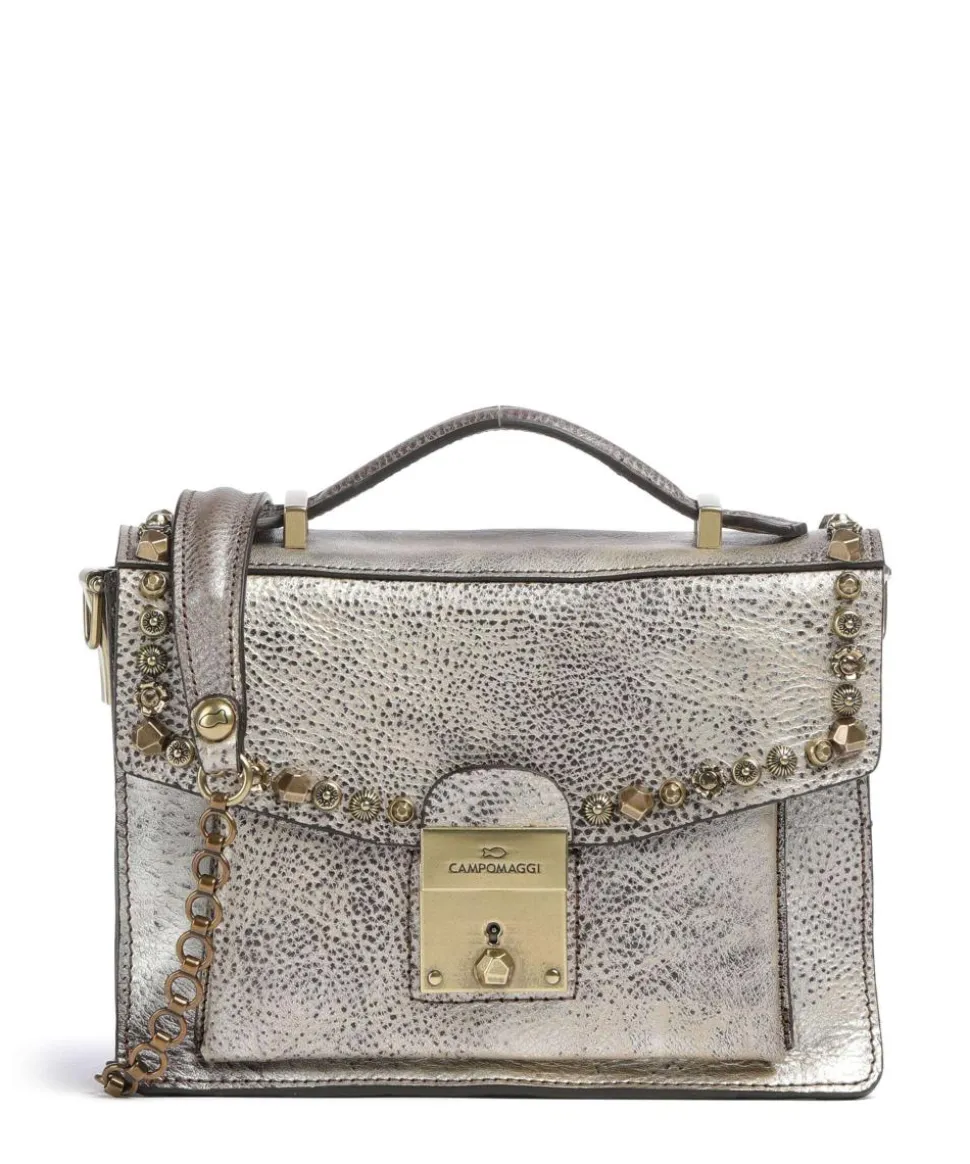 Umhängetasche Rindsleder platin