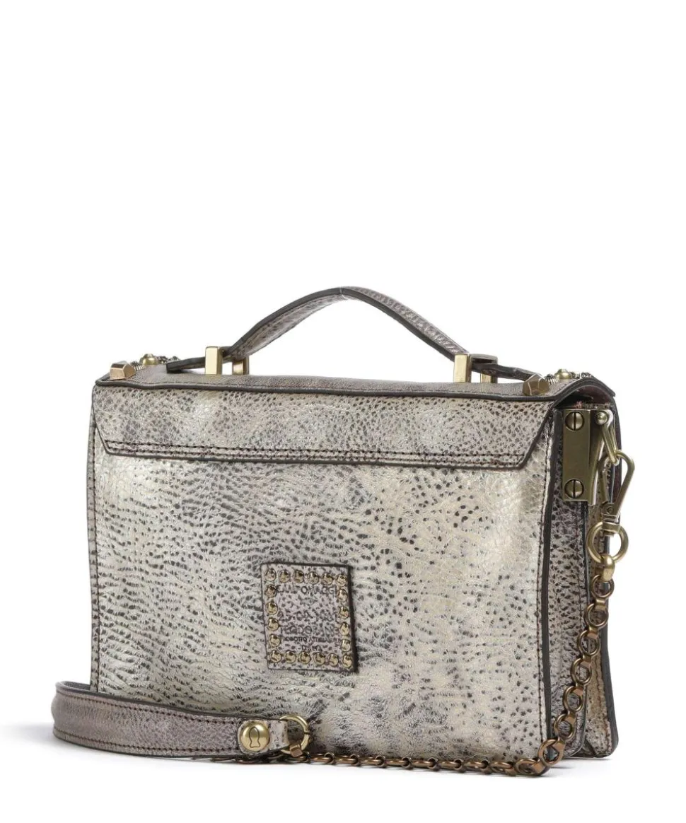 Umhängetasche Rindsleder platin