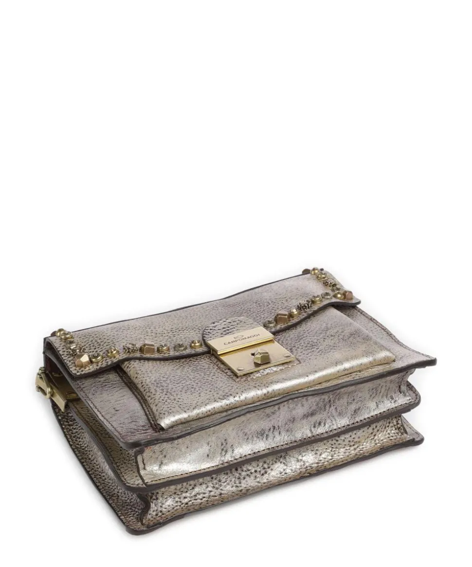 Umhängetasche Rindsleder platin