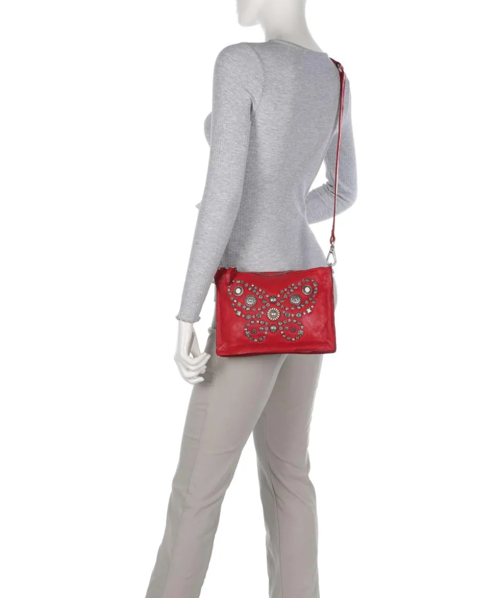 Umhängetasche Rindsleder rot