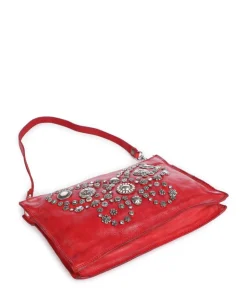 Umhängetasche Rindsleder rot