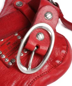 Umhängetasche Rindsleder rot