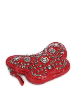 Umhängetasche Rindsleder rot