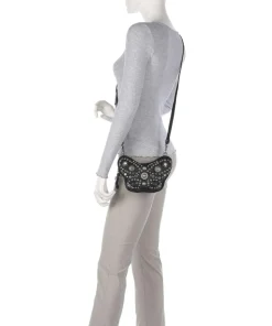 Umhängetasche Rindsleder schwarz