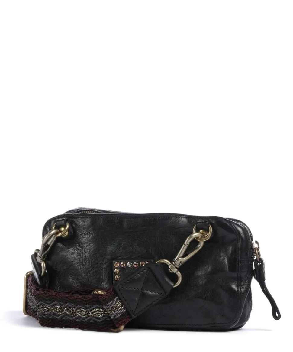 Umhängetasche Rindsleder schwarz