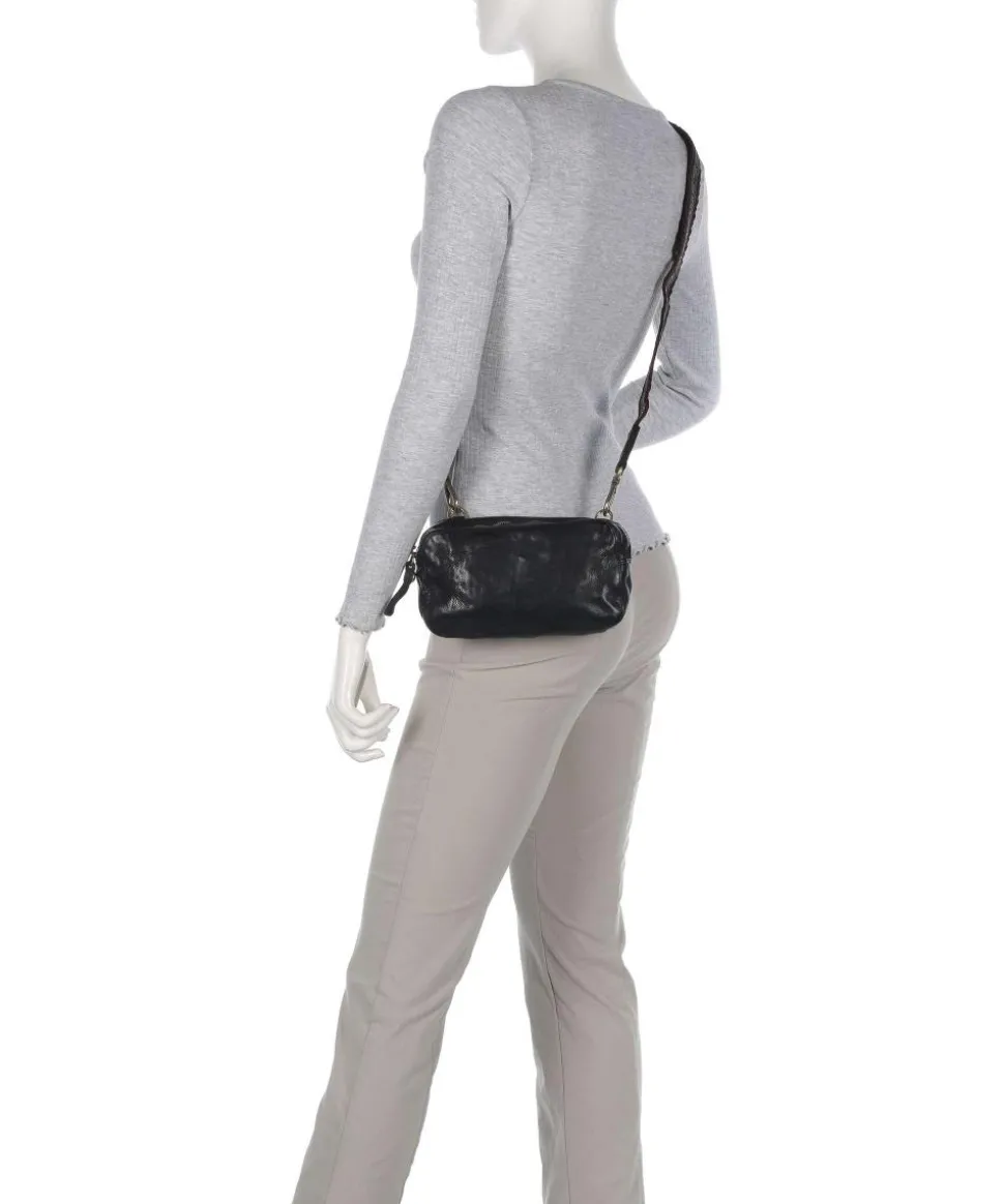 Umhängetasche Rindsleder schwarz