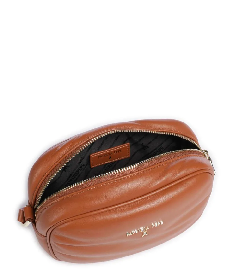 Umhängetasche Schafsleder braun