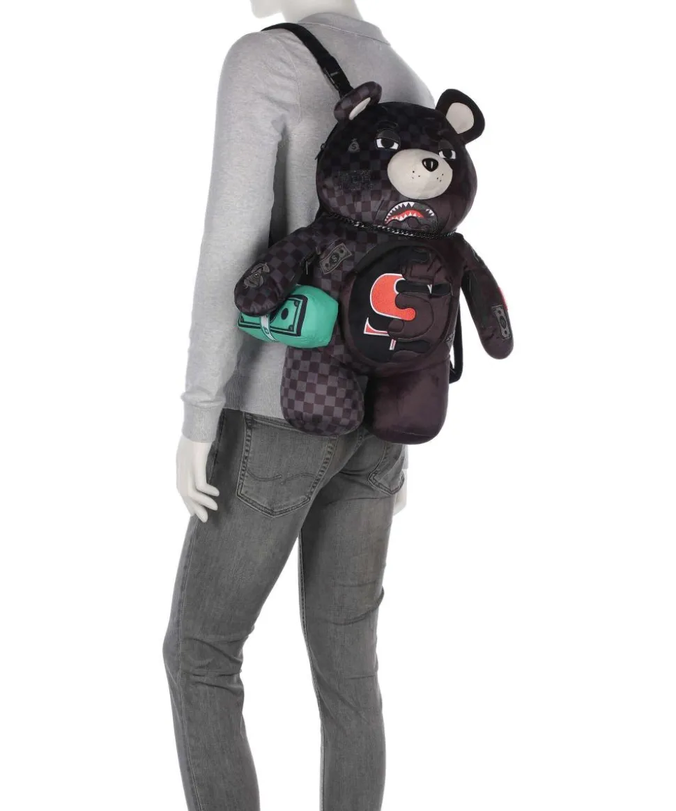 Unfinished Shark Teddy Bear Rucksack Polyester schwarz