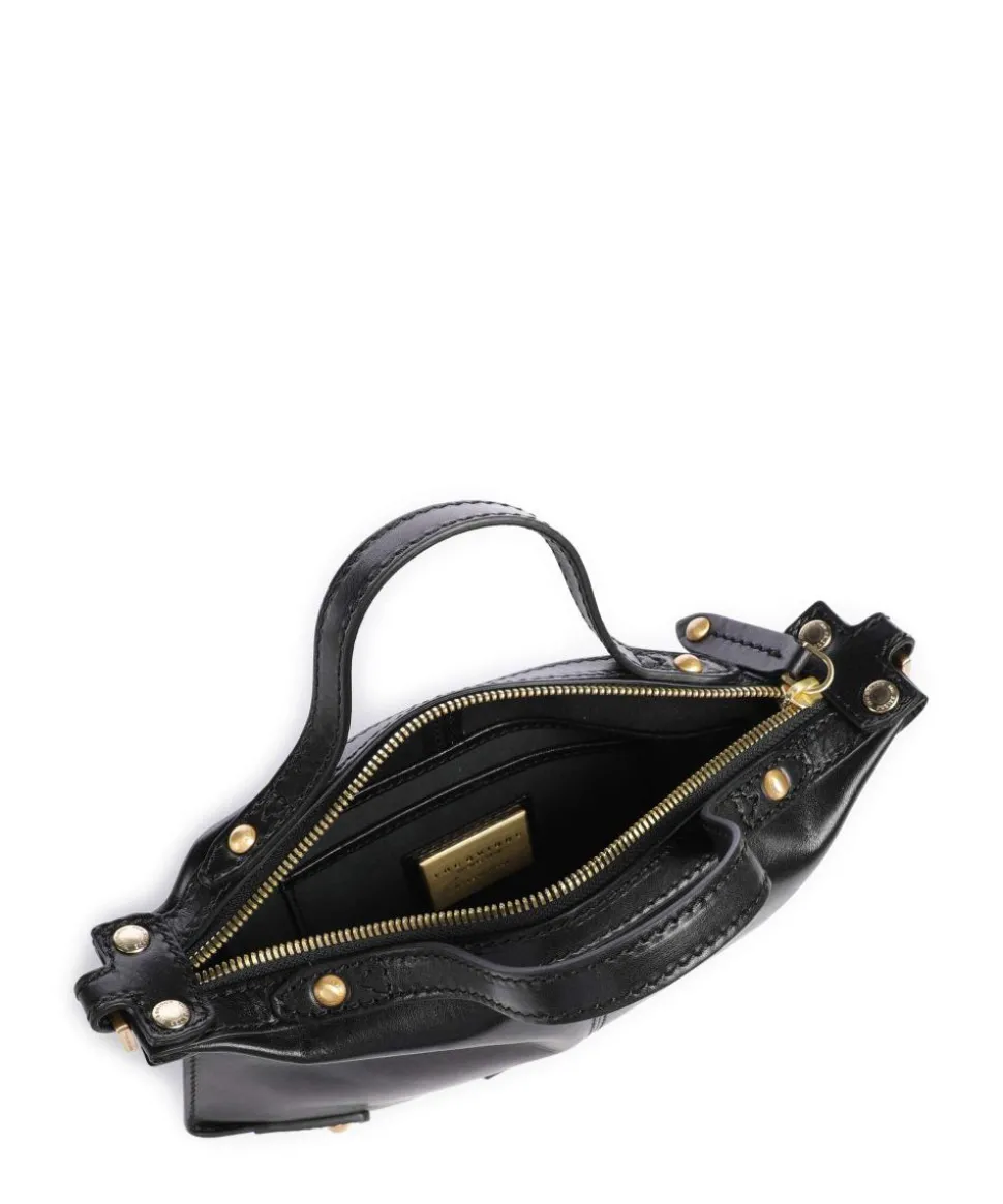 Unica Umhängetasche fein genarbtes Rindsleder schwarz