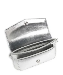 Unika Schultertasche Lederimitat silber