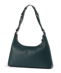 Unikko Imprint Schultertasche Leder dunkelgrün